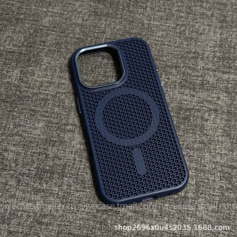 夏の放熱に適した iPhone16ProMax 磁気 Apple 15 携帯電話ケース フレーム ブラケット ハニカム通気性 新品|undefined