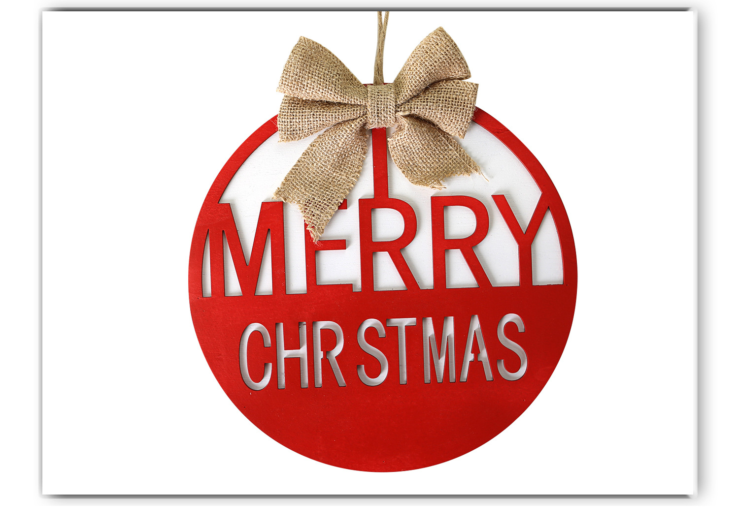 Placa de porta de natal estilo rústico bem-vindo em madeira_voghion.com