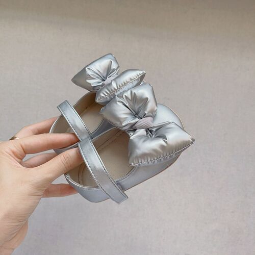 0-2 New style toddler shoes, Korean style bow, soft sole, soft surface, non-slip baby shoes, velcro anti-drop shoes