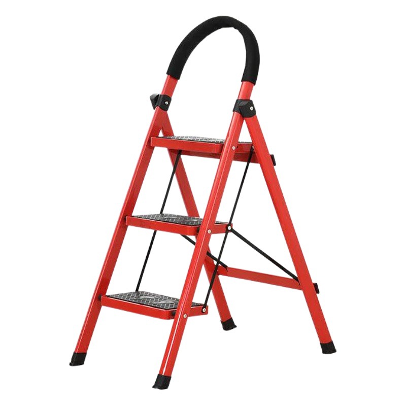 Ladder Household Folding Ladder Thickened Carbon Steel Herringbone Ladder Mobile Stair Telescopic Step Ladder Multifunctional Indoor Ladder