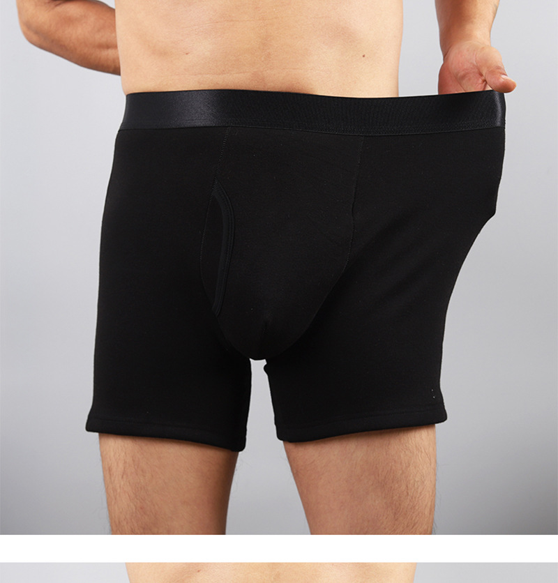 Ropa interior térmica de invierno para hombres engrosada forrada de lana térmica de protección del vientre boxeador pantalones cortos de cintura media-alta pantalones cortos de soporte de cintura cabeza