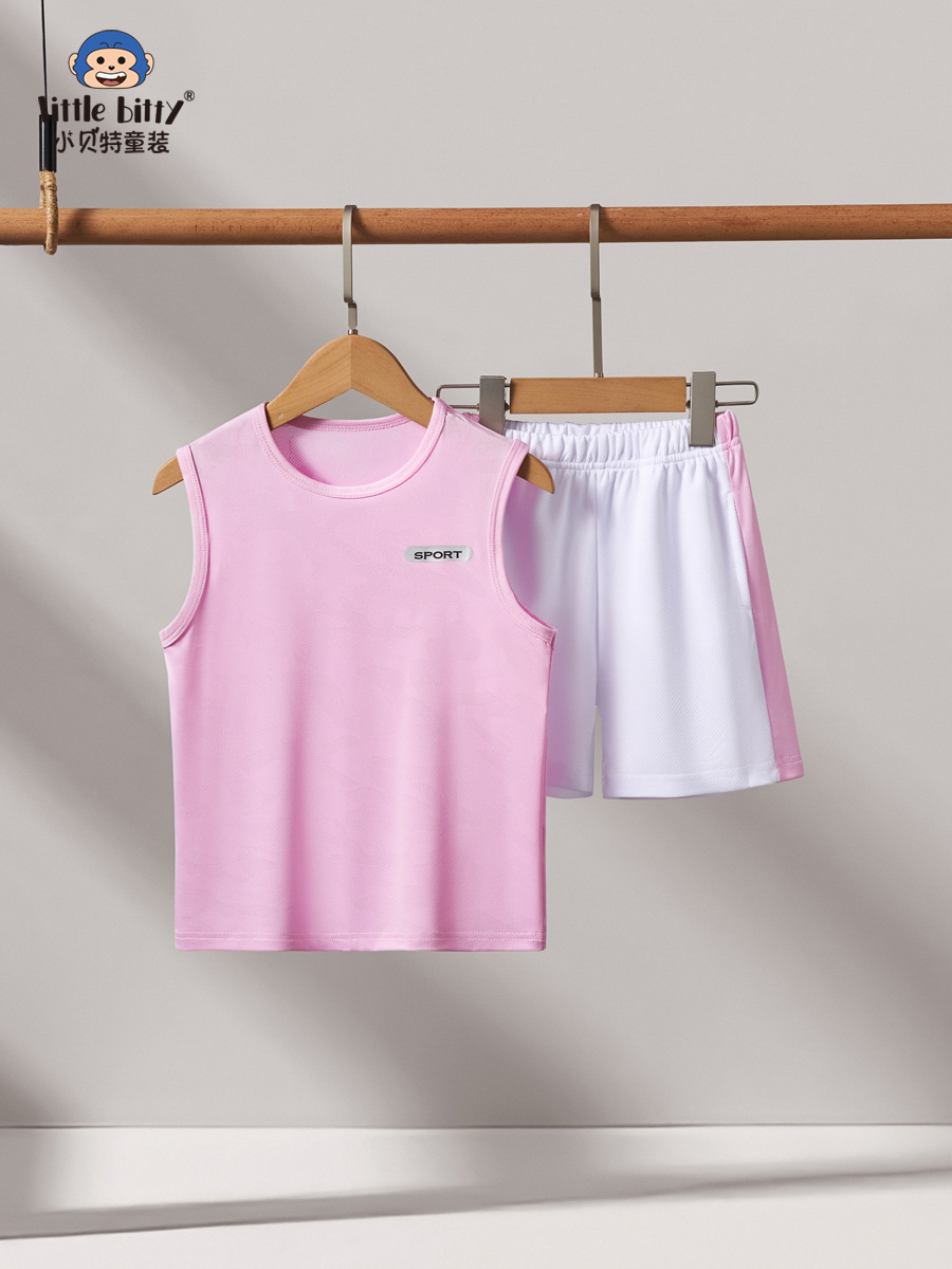25 años de ropa deportiva infantil de verano pantalones cortos sin mangas ropa deportiva de niñas ropa deportiva de niños grandes ropa deportiva rápida seca