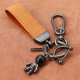 Online popular car keychain spaceman key chain pendant couple high-end suede key holiday gift