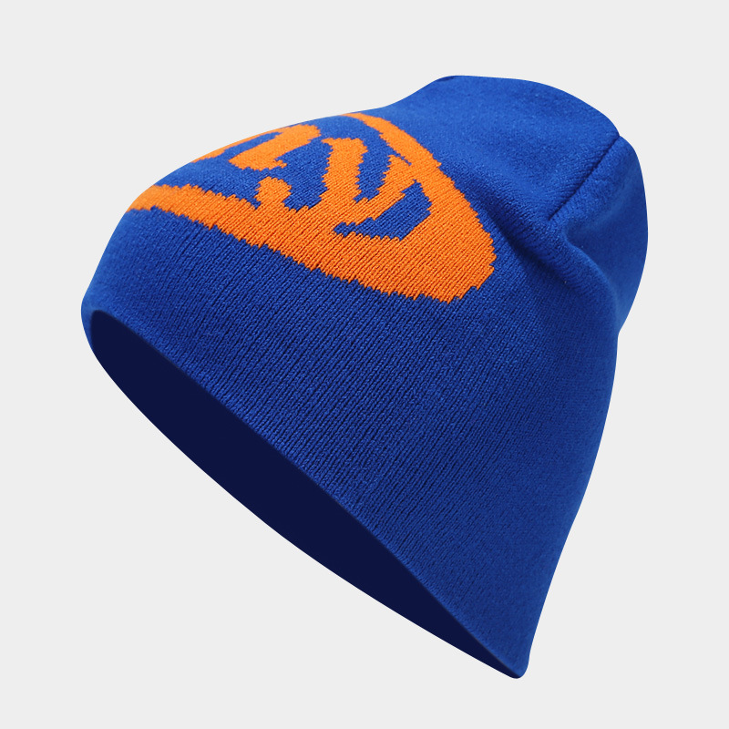 Neuer Jacquard-Strickpullover mit Buchstaben für Männer und Frauen, winddichte Ohrenschutzmütze für den Außenbereich im Herbst und Winter_voghion.com