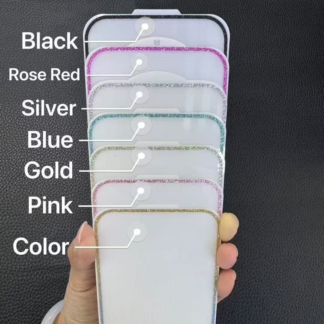 Suitable for Apple 16Promax15Plus14 Glitter Diamond 13 Mobile Phone 12 Tempered Film 11XS
