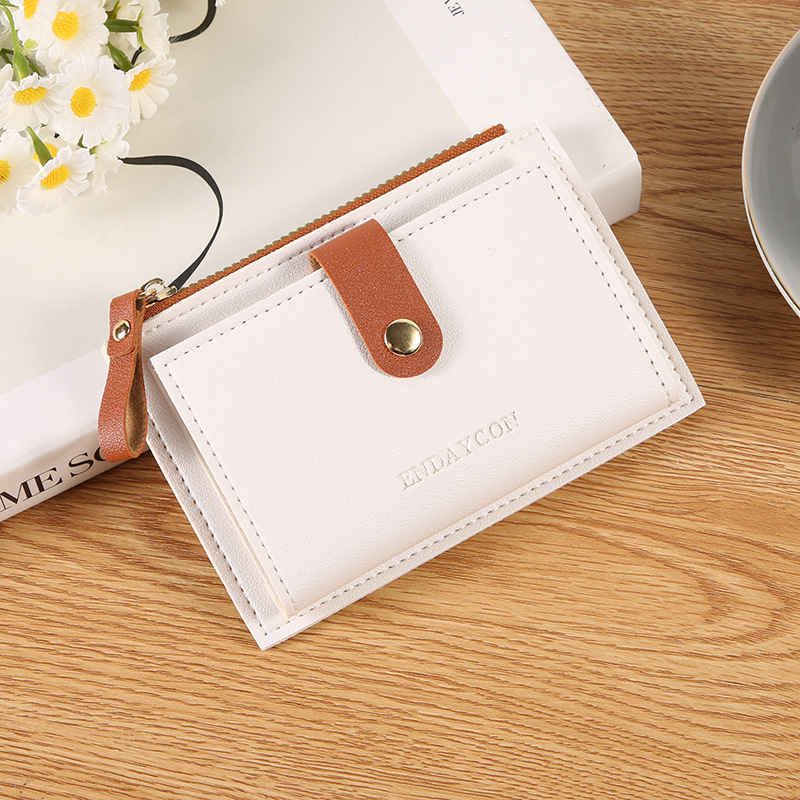 New Women's Wallet Short Card Holder Cute Small Bag Simple Women's Coin Purse Niche Storage Ins Short Wallet
