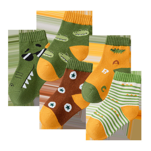  baby socks autumn and winter new children's socks mid-tube cartoon socks for boys and girls aged 1-12 years old spring and autumn socks