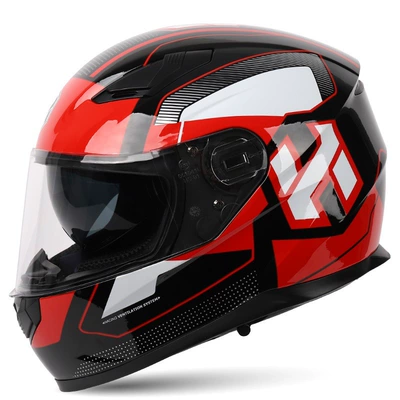Motosiklet kaskı (dəbilqə), Factory direct supply motorcycle - black-red-speed-transparent-m