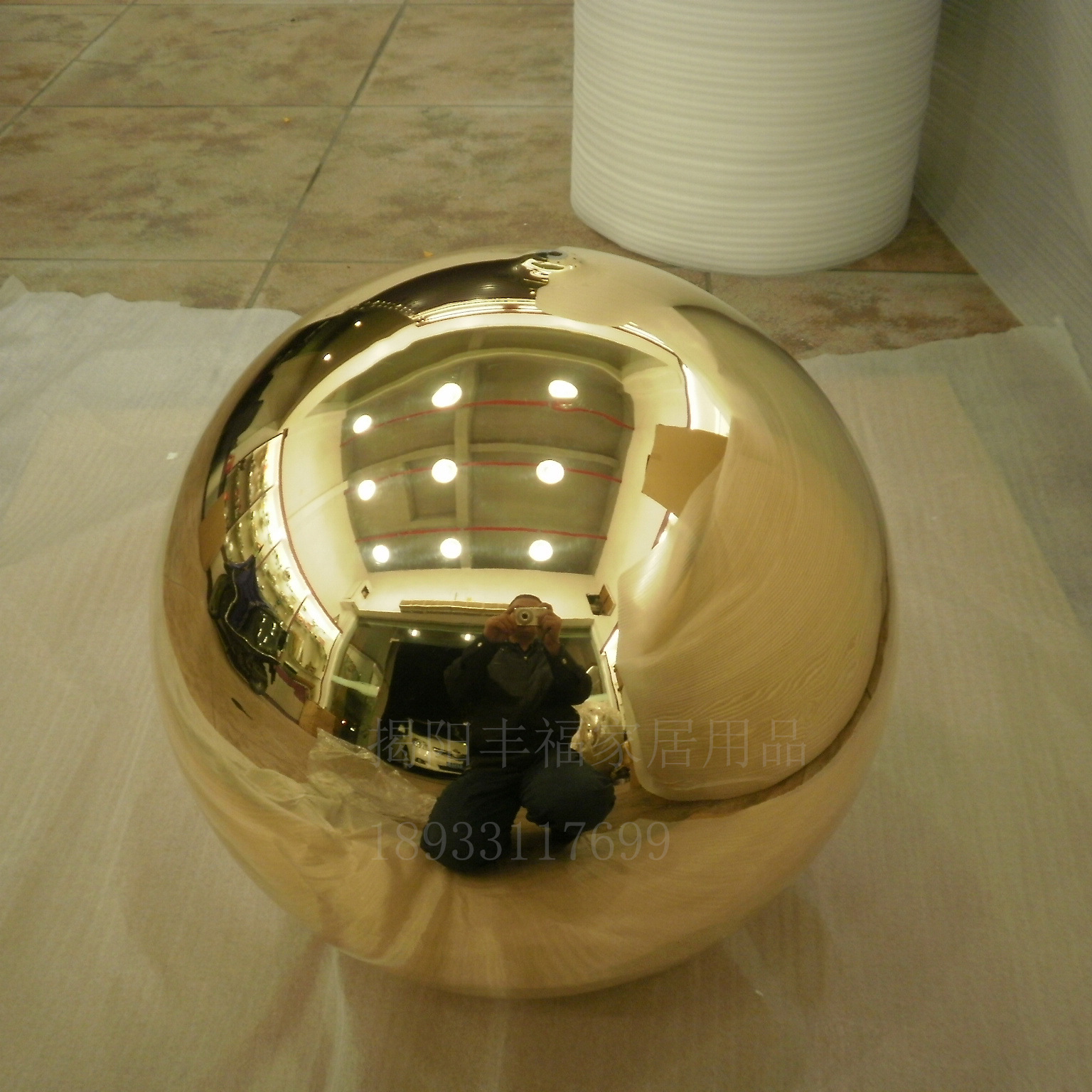 生产不锈钢镜面空心球 不锈钢钛金空心球 镜面钛金白钢大球