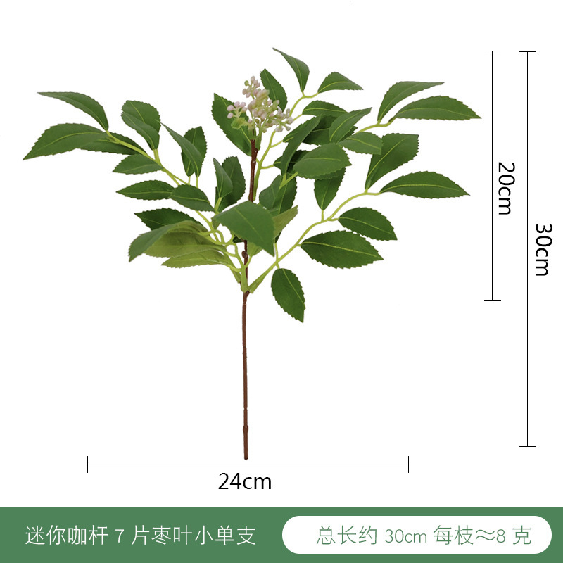 Hoja de eucalipto artificial arreglo floral transfronterizo decoración de mesa de comedor hoja de eucalipto pieza única con simulación de fruta eucalipto