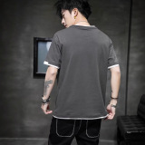 Комплект, мужская летняя универсальная футболка с коротким рукавом для отдыха, короткий рукав