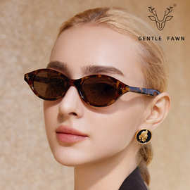 58289新款小框复古太阳镜女TAC偏光防紫外线墨镜素颜街拍防晒眼镜