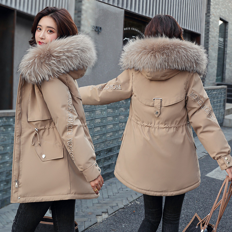 Mid-Length Parka for Women 2023 Winter Detachable Lining Warm Cotton Coat Plus Size Women's Cotton Clothing Korean Style Trendy