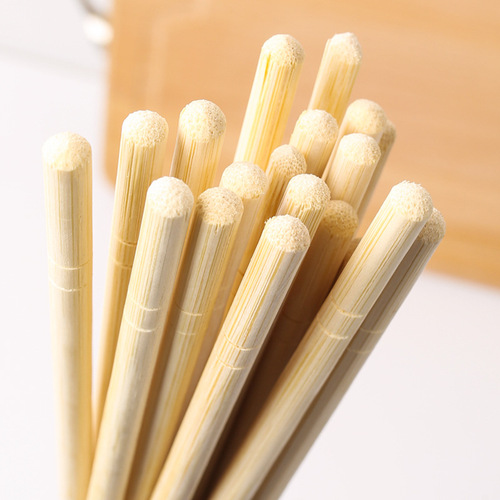 Disposable chopsticks wholesale long and thick 6.0 restaurant takeaway wedding bamboo chopsticks for independent packaging