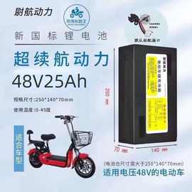 新日爱玛电动车锂电池48V12Ah锂离子大容量通用型48V20ah工厂跨境