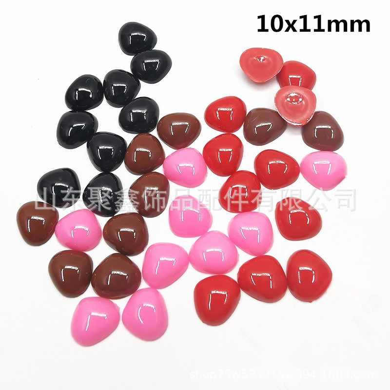 Large Nose Handmade DIY Flats Bottom Triangular Nose Doll Toy Animal Dog Plastic Nose Doll Bear Nose