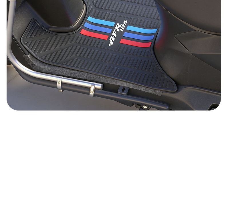 Suitable for Haojue AFR125, special vertical stripe rubber floor mats, thickened, waterproof, non-slip, modified accessories