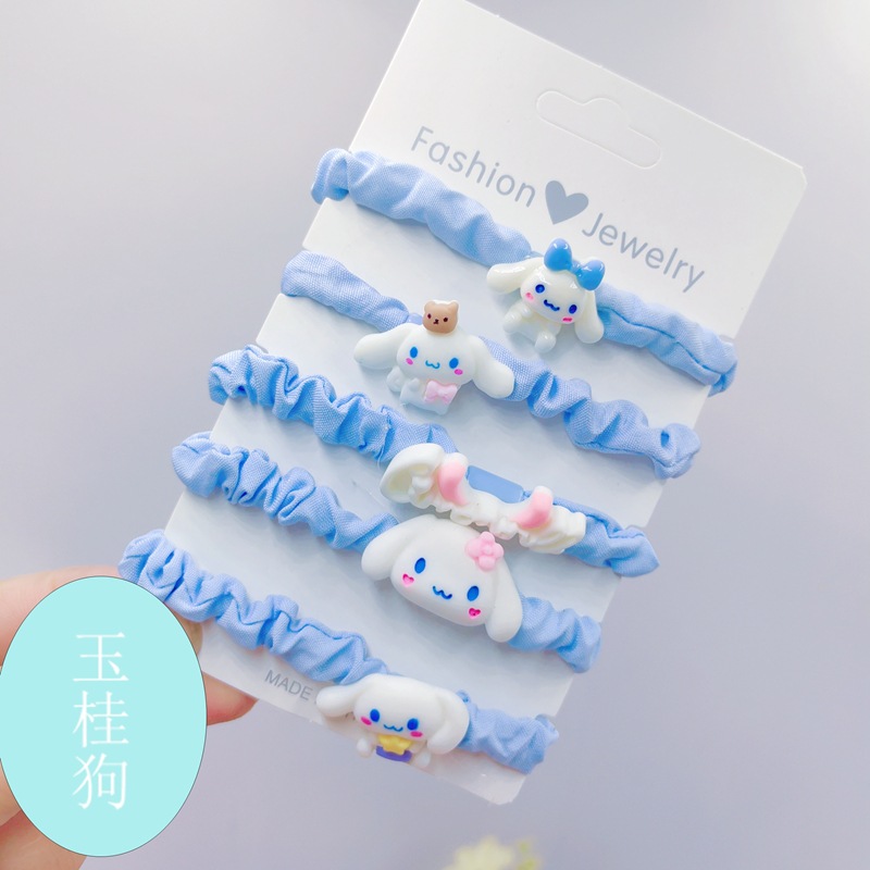 Caricatura encantadora color caramelo anillo de intestino pequeño anillo de cabello dulce fresco Sanliou niña atada correa de cabello joyería de estudiantes