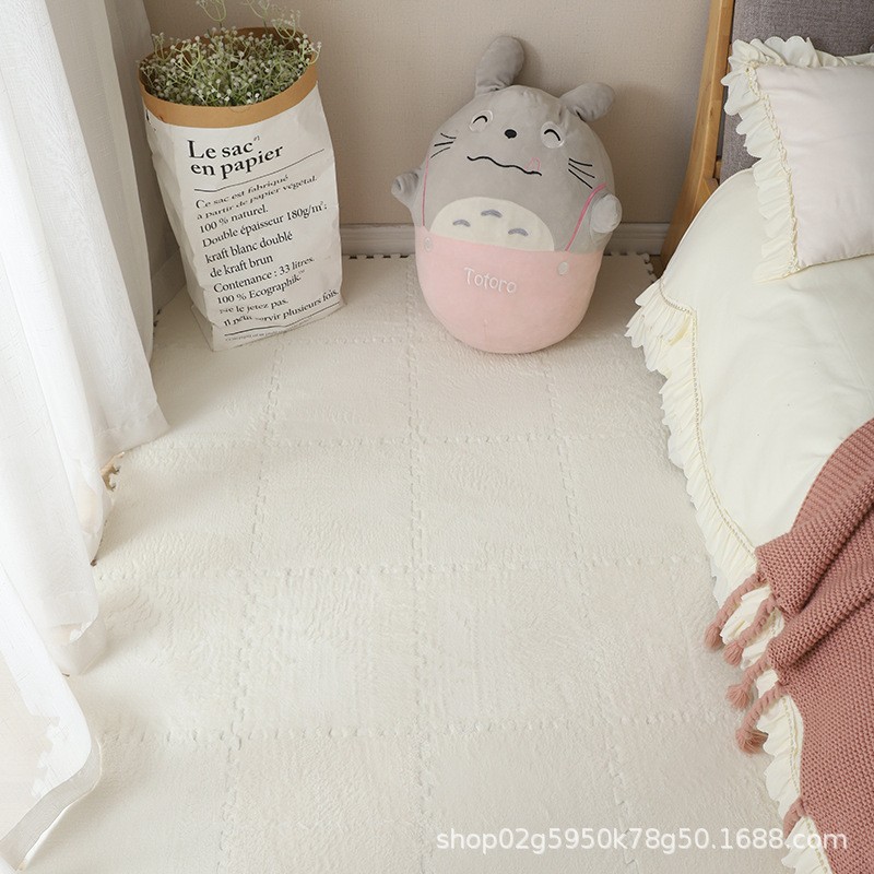 Nueva alfombra de empalme de peluche, bloque de empalme, alfombra para bebés, alfombra para mascotas, alfombra para dormitorios, alfombra de peluche desmontable, alfombra de peluche
