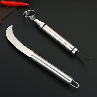 Double-headed pomegranate cutter creative stainless steel grapefruit knife kitchen gadget orange stripper fruit opener wholesale