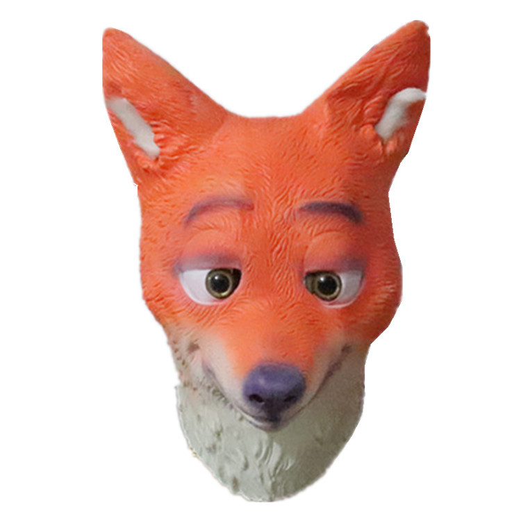 Fox máscara tocado loco animal ciudad Fox Halloween mascarada Cosplay props