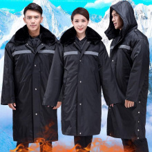 保安大衣防寒服定制冬季加厚工作服秋冬装棉袄保安棉服新款大衣
