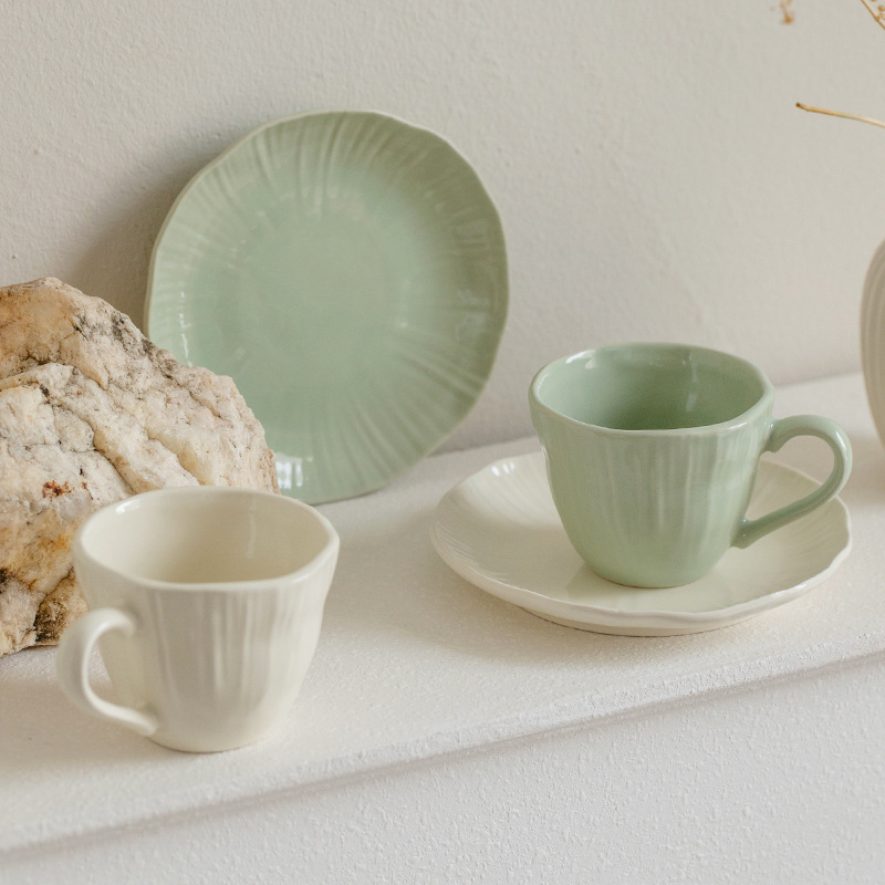 Hogar taza de café de cerámica pareja hombres y mujeres taza de desayuno taza de leche Oficina taza de té platillo traje