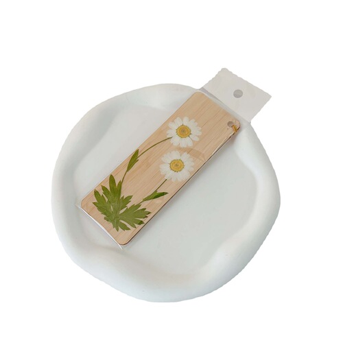 Real Flower Bamboo Slips Bookmark Pressed Flower DIY Dry Flower Handicraft Tourist Market Product Creative Bamboo Gift