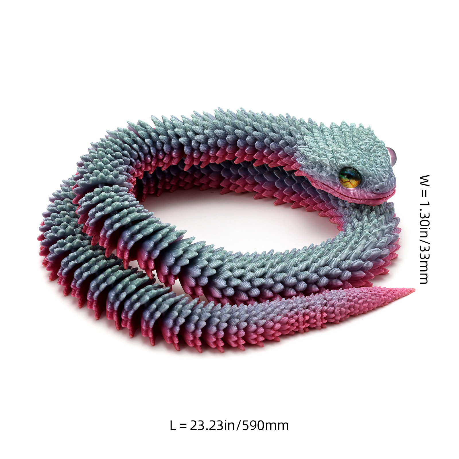 Juguetes de impresión 3D viper articulaciones móviles artesanías decoraciones creativas hechas a mano regalos de cumpleaños para niños