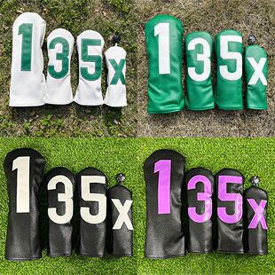 Golf New Green large digital universal wooden club cover club cover Club head cover putter cover ball head protection cap cover