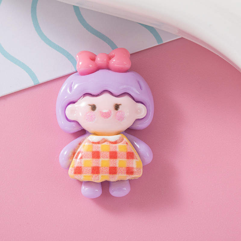 Nuevo dibujos animados niña conejo DIY crema pegamento resina accesorios pelo cuerda accesorios taza parche material hecho a mano