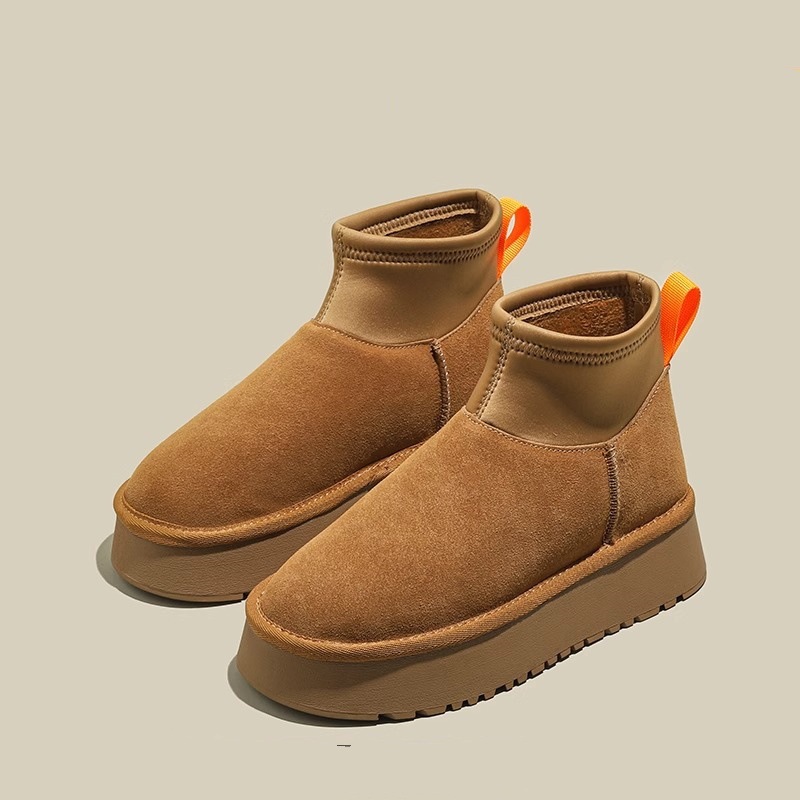 Thick soled snow boots women's winter new fleece and thick elastic socks boots_voghion.com