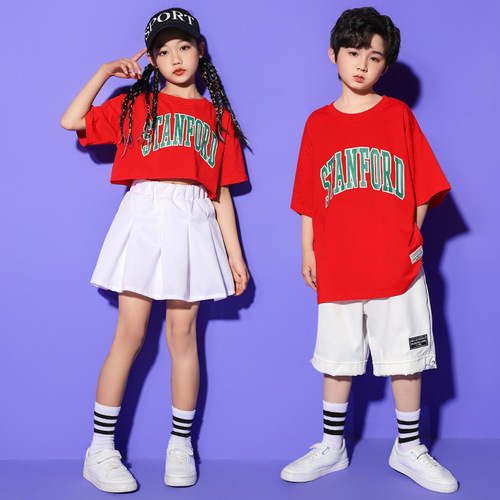 Primary school student sports meet opening ceremony uniform set children's cheerleading performance outfit girl cheerleading performance costume