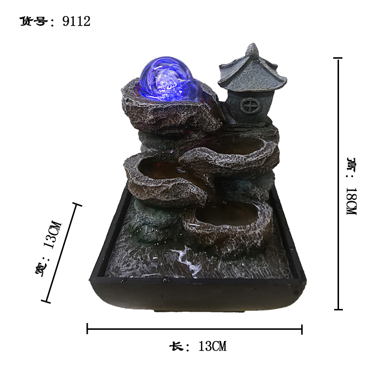 decoración del hogar, artículos de decoración que atraen la riqueza, pequeñas fuentes artesanales, decoraciones de fuentes de agua para oficina