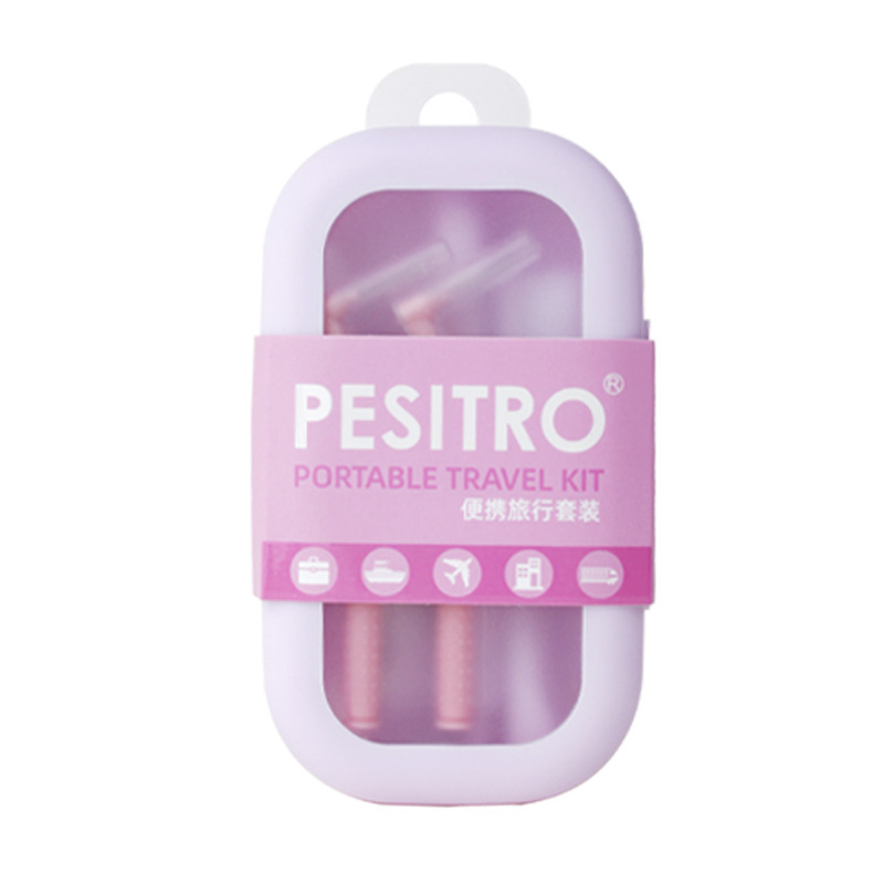 PESITRO ポータブルトラベルセット、機内持ち込み用アメニティ収納ボックス、旅行に必要なミニポケット|undefined