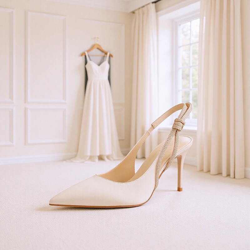 Minimalist Style Pointed-Toe Stiletto High Heels for Women, 2026 Summer New Model, Rhinestone Backless Versatile Casual Elegant Sandals