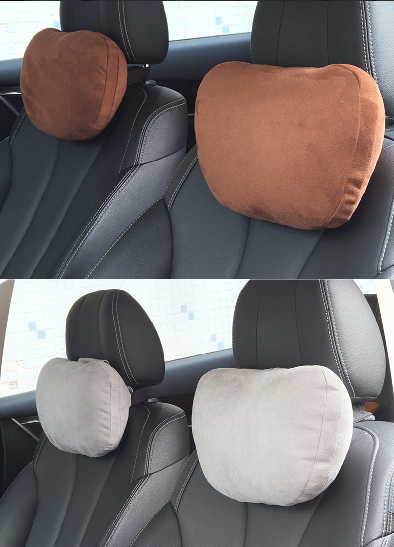 Car headrest neck pillow a pair of suede pillow for loading car back cushion waist support waist support wholesale