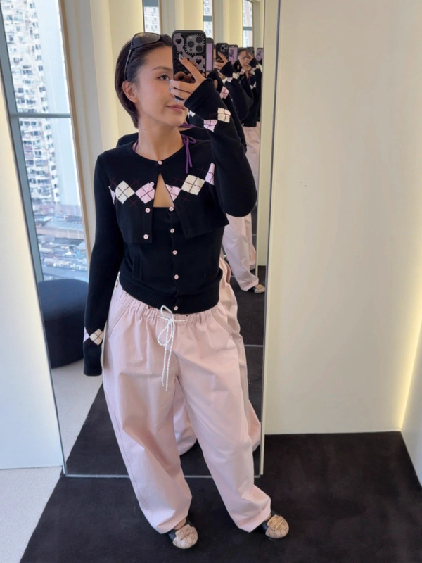 南油女装批发RA新品 轻松抽绳阔腿长裤25早秋简约休闲宽松牛仔裤|undefined