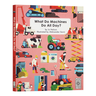 机器整天都在做什么 英文原版 What Do Machines Do All Day 精装大开本 儿童百科知识绘本 英文版进口原版英语书籍-阿里巴巴