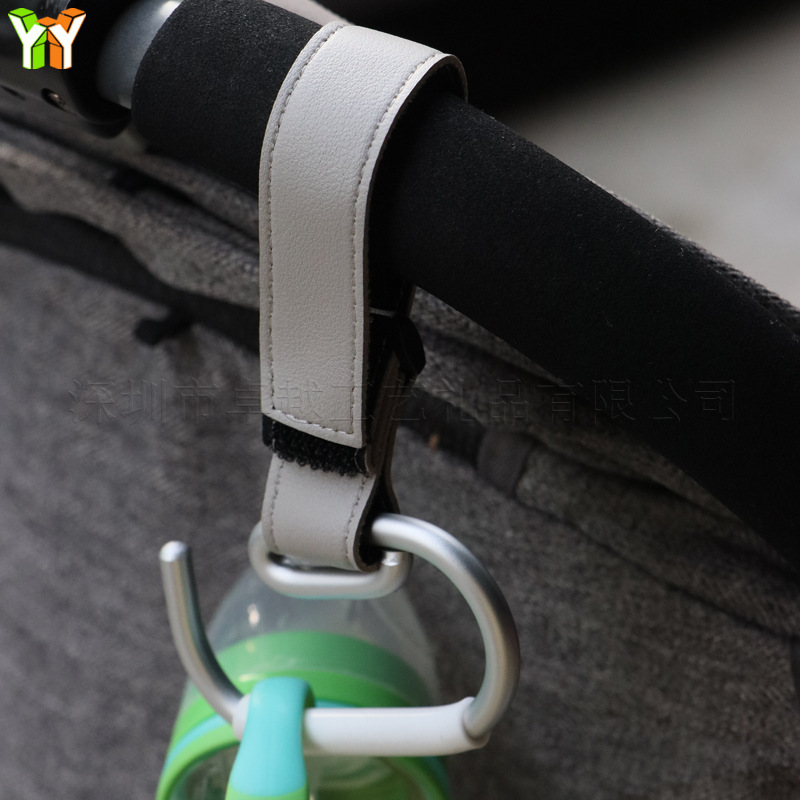 in stock strong Velcro hook outdoor travel baby stroller hook multi-purpose aluminum alloy hook clothes hook