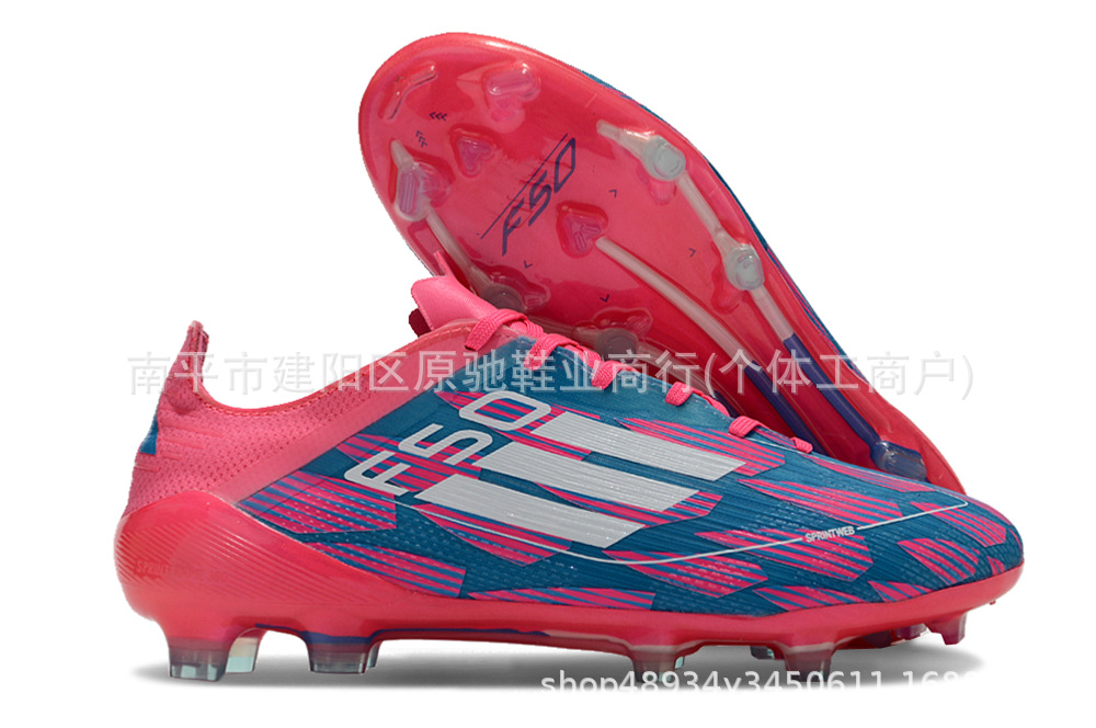 Fábrica de Putian al por mayor F50 zapatos de fútbol FG zapatos con lengua baja zapatos de fútbol hombres
