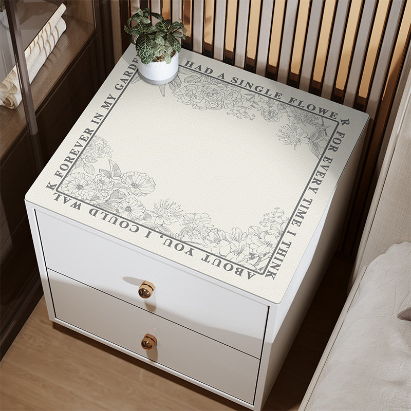 Mesa de noche nórdica estera de mesa de cuero estera impermeable desechable cubierta de polvo del hogar estera cubierta de escritorio tela de lujo mantel