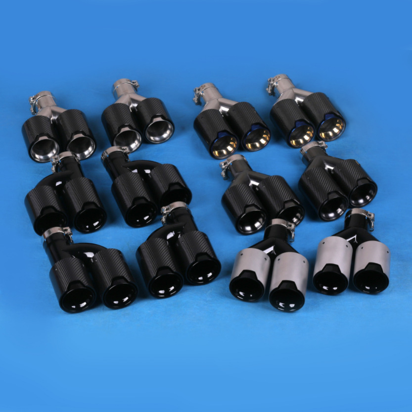 Suitable for Bmw 5 Series G30G38 m Style Carbon Fiber Titanium Black Four-Outlet Exhaust Muffler Modification