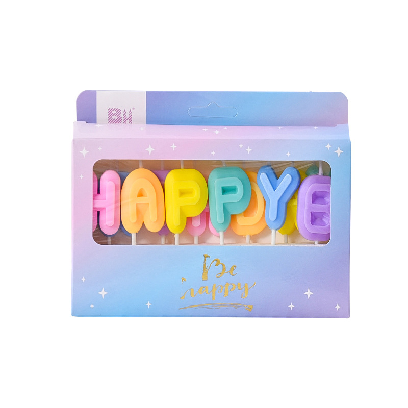 马卡龙英文蜡烛白底图