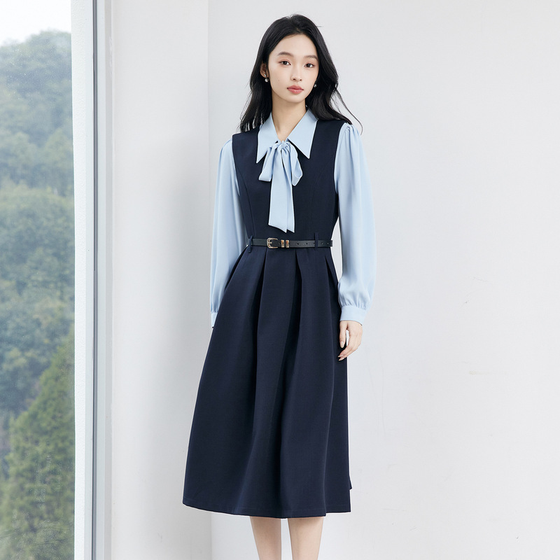 Formal Occasion Vest Dress for Female College Students, Teacher Qualification Interview, Preppy Style, Petite Teacher Outfit Dress