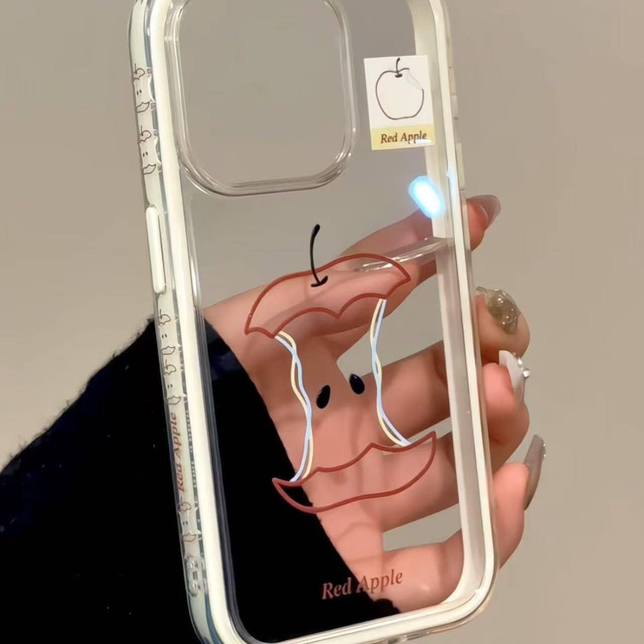 Línea simple núcleo de Apple adecuado para Apple 16pm funda para teléfono móvil 14ProMax transparente iphone15ProMax hembra