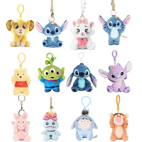 Huawang Genuine Disney Doll Stitch Strawberry Bear Plush Toy Tigger Small Pendant Doll