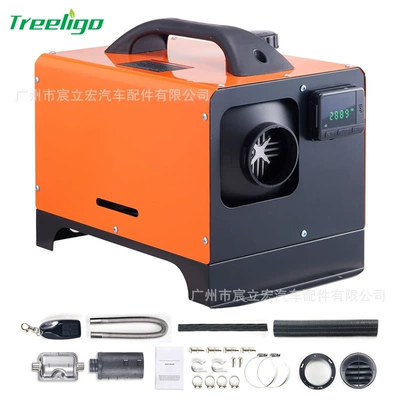 Automotive air conditioning — Portable Integrated Bluetooth Aluminum - single-hole-horizontal-model-12v24v-universal-8kw-without-bluetooth-remote-control-lcd-screen-5l