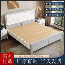 新中式实木床1.8双人床单人床主卧现代简约1.5家用婚床储物床1.2m