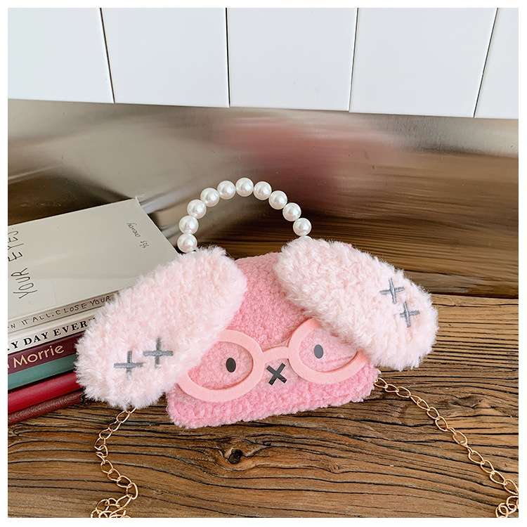 2026 nuevo bolso de niños animado lindos gafas gatito bolso de mano de comercio exterior transfronterizo bolsa de peluche de otoño y invierno